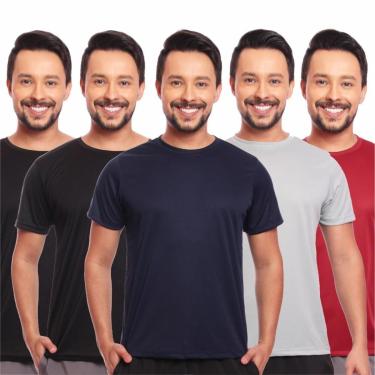 Imagem de Kit 5 Camisas Academia Esportiva Com Proteção Uv Masculina-Masculino