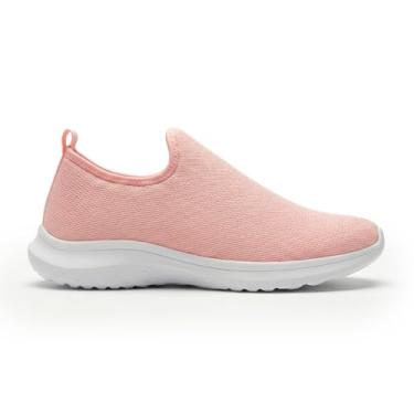 Imagem de Tênis Meia Feminino Confort Slip On Macio Leve Fácil Calço (Nude, BR, Adulto, Numérico, 38)