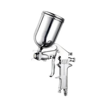 Imagem de Pistola De Pulverização F-75 Com Cabo Prateado, Bico De 1.5mm Ajustáve