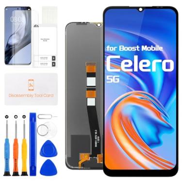 Imagem de Substituição de tela Boost Mobile Celero 5G para tela LCD Celero 5G WTCELERO Touch Screen digitalizador conjunto completo com ferramentas de reparo (preto)