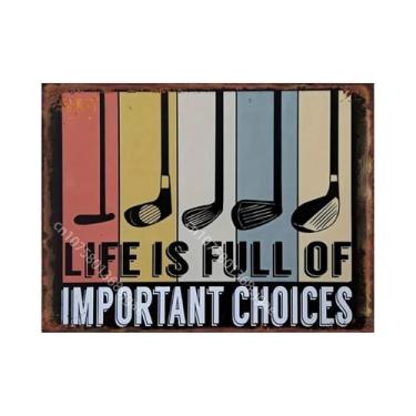 Imagem de Placa De Metal Vintage Para Golfe, Decoração Retrô De Parede Em Lata P