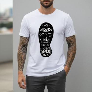 Imagem de Camiseta Cristã Masculina Igreja Culto Missa Algodão Premium Camisa Br