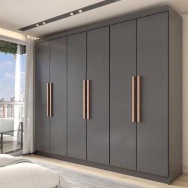 Imagem de Guarda-Roupa Casal Odisseia 6 Portas 2 Gavetas Onix - Panorama Móveis,