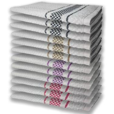 Imagem de 12 Panos De Prato Atoalhado Felpudo Premium Rs+rx+mr+pr