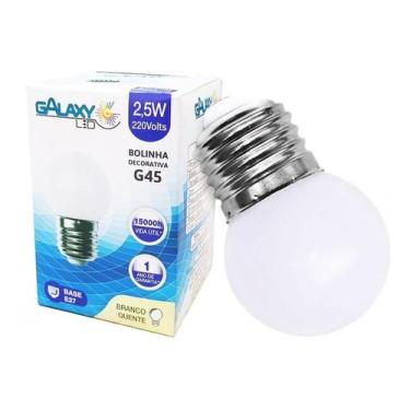 Imagem de Lâmpada bolinha Led G45 p/ Abajur, Espelho e Decoração E-27 - GALAXY, 