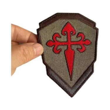 Imagem de Patch Bordado De Cavaleiros Templários Cruzados, Braçadeira Tática Mil
