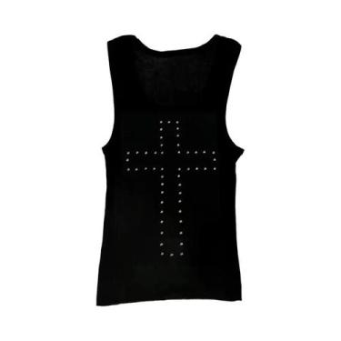 Imagem de Top Cropped Vintage Y2K Feminino Com Strass, Blusa Estética De Verão H