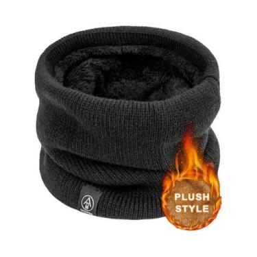 Imagem de Cachecol Unissex De Inverno Quente, Protetor De Pescoço Macio De Tricô