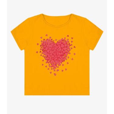 Imagem de Blusa Feminina Manga Curta Estampada Select Amarelo, G, Amarelo