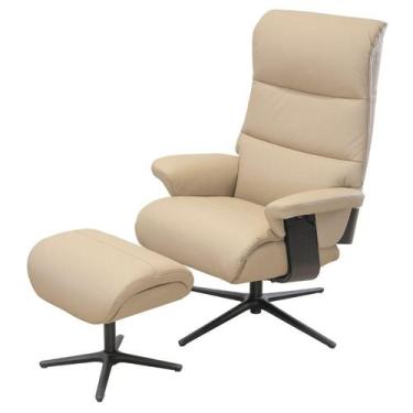 Imagem de Poltrona Reclinável Lucy Domann Design Couro Natural e PU Nomad com Ap