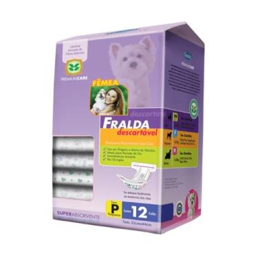 Imagem de Fralda Descartável Chalesco para Cães Fêmeas Tamanho P 4 a 7Kgs - Pacote com 12 Unidades