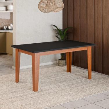 Imagem de Mesa De Jantar 6 Lugares Multimóveis Cr50225 Cinamomo-preto