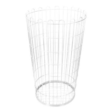 Imagem de Lixeira Cesto Aramado Galvanizado 200 Litros Metal para Lixo Seco Prata Higipack