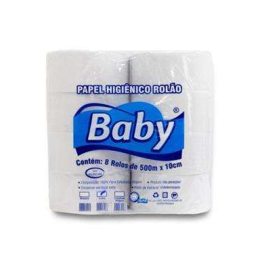 Imagem de Papel Rolão Folha Simples Luxo 8x500m Baby