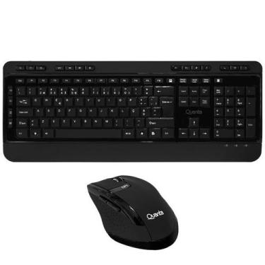 Imagem de Kit Teclado Sem Fio Quanta QTKTM1600 Portugues + Mouse 1.600 Dpi - Pre