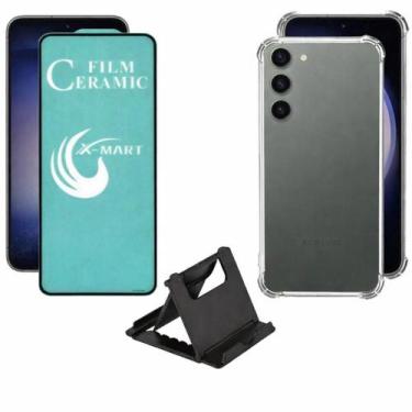 Imagem de Capa + Película Cerâmica + Suporte de Mesa para Samsung Galaxy S23 Plu