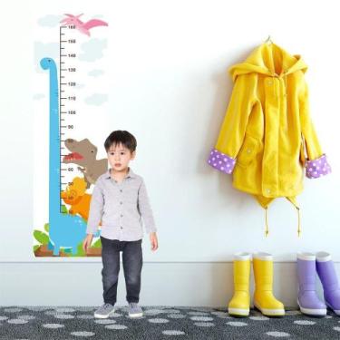 Imagem de Régua De Crescimento Infantil Adesivo De Parede Dinossauro - Mettagraf
