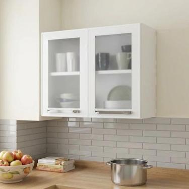Imagem de Armário de Cozinha em Aço 2 Portas de Vidro 70cm Florença Itatiaia
