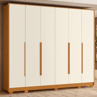 Imagem de Guarda Roupa Casal 6 Portas com Pes Mercure Albatroz