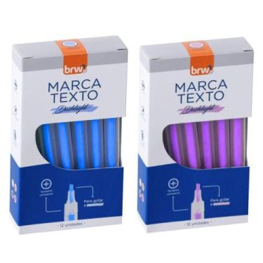 Imagem de Caneta marca-texto Fluorescente BRW Marca Texto Transparente Traço 1-4
