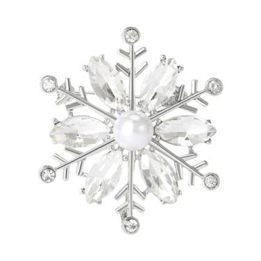 Imagem de Broches De Natal Unissex Para Mulheres Com Strass Em Forma De Floco De