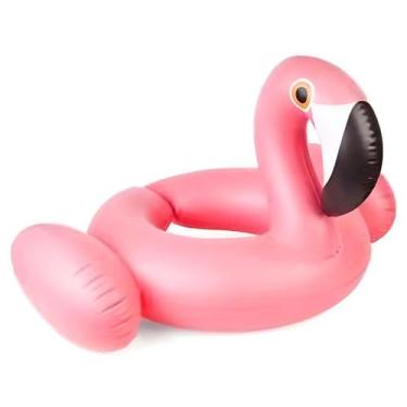 Imagem de Boia Infantil Inflável Piscina Flamingo Media Cor Rosa Pink - Mor