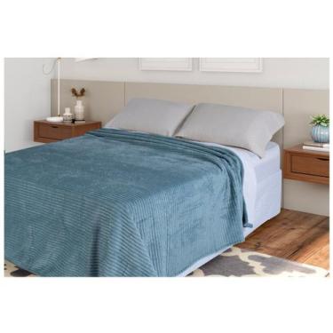 Imagem de Cobertor Casal Jolitex Dyuri Com Sherpa Ultra Macio 180x220cm, Verde A