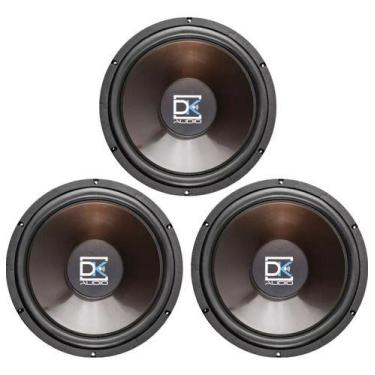 Imagem de 3 alto falantes subwoofer a300 8 polegadas 300w rms 4 ohms dk audio