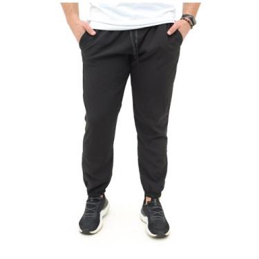 Imagem de Calça Masculina Adulto tactel TechMalhas para academia corrida, Preto,