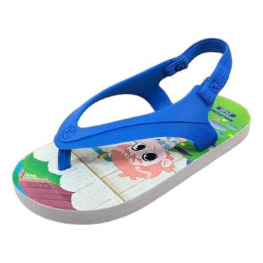 Imagem de Chinelo Molekinho Bebe Com Elastico Calcanhar 2644.200, Azul, 19.20 BR