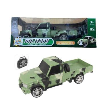Imagem de Carrinho de Controle Remoto Caminhonete Militar Camuflada 1:16 - ToyKi