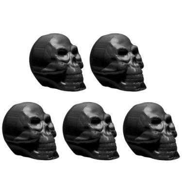 Imagem de 5 Caveiras Festa dia das Bruxas Crânio Preta Grande Halloween Lembranç