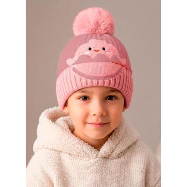 Imagem de Touca Gorro Infantil Com Pompom Pintinho com Forro Inverno Frio 1805 -