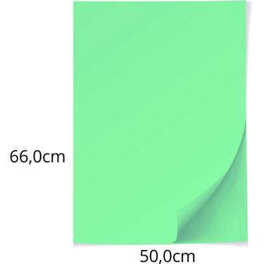 Imagem de Papel Cartolina Scrity Escolar 50x66cm 140g Pacote com 100 Unidades Verde