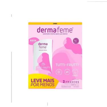 Imagem de Sabonete Íntimo Kit 2 Frascos 200ml Tutti-frutti Dermafeme