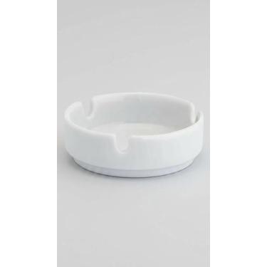 Imagem de Kit 3 Cinzeiros Redondo Porcelana Branca 8,5cm - Congratulations Store