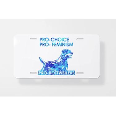 Imagem de Capa para placa de carro Rottweilers Pro Choice - Capa para placa de carro - Capa de moldura para placa de carro - 15 x 30 cm