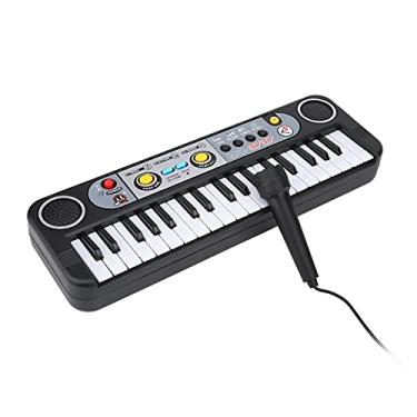 37 Chaves Crianças Piano Musical Piano Eletrônico Teclado Brinquedo  Instrumento Musical Brinquedo com Microfone para Meninos Meninas Mais de 3  Anos de