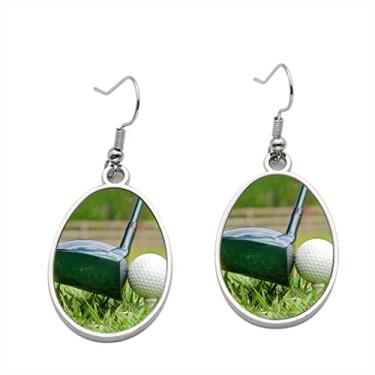 Imagem de Brincos de golfe 2 – Brincos pendentes para meninas – Presente de festa de aniversário dos namorados, Metal, Sem pedras preciosas