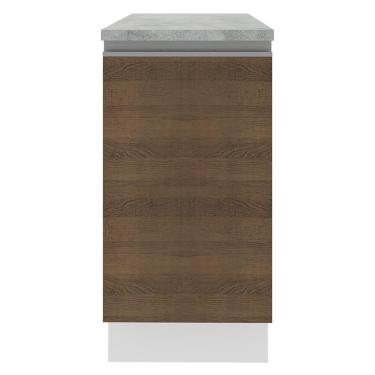 Imagem de Balcão Glamy 40cm 1 Porta Branco e Rustic Madesa