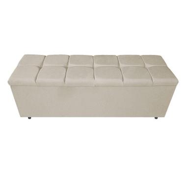 Imagem de Calçadeira Estofada Manchester 160cm Queen Size Suede Bege