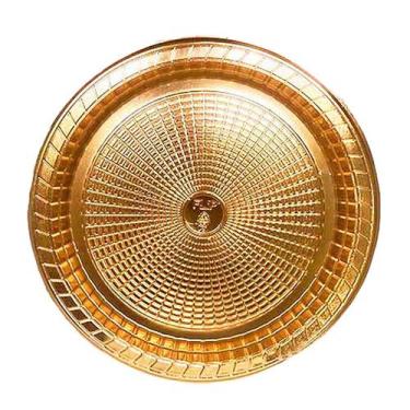 Imagem de Prato Descartável Metalizado Dourado 15cm - 10 Unidades - Flip