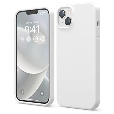 Imagem de elago Capa compatível com iPhone 14 Plus, capa de silicone líquido, capa protetora de corpo inteiro, à prova de choque, design fino, forro de microfibra macia antiarranhões, 17 cm (branco)