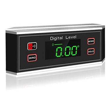 Imagem de eOUTIL Inclinômetro de nível digital à prova d'água IP65 com base magnética V-Groove / 0~360 graus