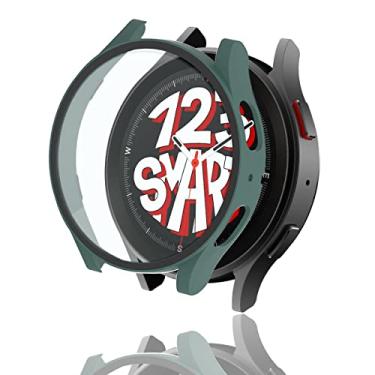 Imagem de Capa Case Bumper com Película de Vidro Marca 123Smart Compatível com Galaxy Watch5 Watch 5 40mm - Verde