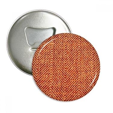 Imagem de Tecido linho marrom abstrato abridor de garrafas ímã de geladeira emblema multifuncional