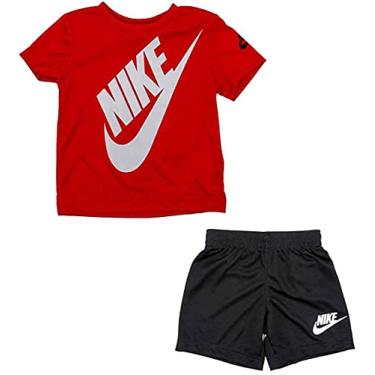 Imagem de Camiseta Nike para meninos Futura/conjunto de 2 pe as University Red/Preto 86F024-R1N, Cl ssico, University Red/Black, 5
