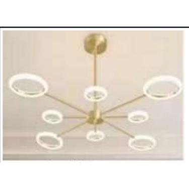 Imagem de Pendente Moderno 8 Braços Led 3000k Metal Bronze