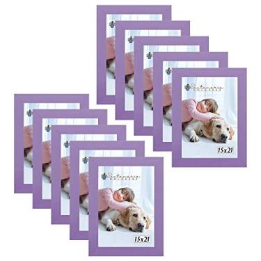 Imagem de Kit 10 Molduras Porta Retrato 15X21 Lilás