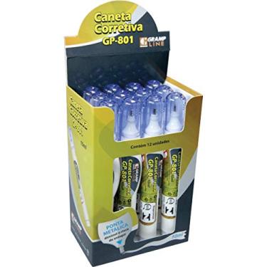 Imagem de Caneta Corretiva Gp, 801 10ml Metal , Caixa com 12 Gramp Line, Multicor